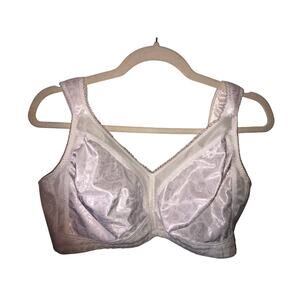 Playtex Bra 44C White 18 Hour Ultimate Shoulder Comfort Wireless Style 4693